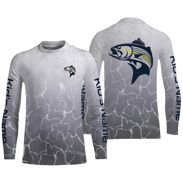 Custom Striped Bass Long sleeve performance Fishing Shirts, Striped Bass Fishing jerseys IPHW3225