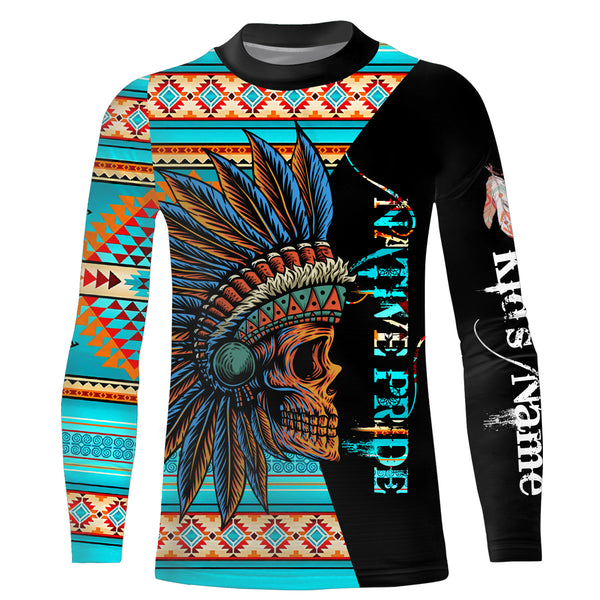 Custom Skull Native American Pattern 3D Shirt - Indigenous Americans Culture Clothing Personalized Gifts - IPHW1743