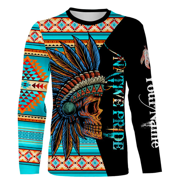 Custom Skull Native American Pattern 3D Shirt - Indigenous Americans Culture Clothing Personalized Gifts - IPHW1743