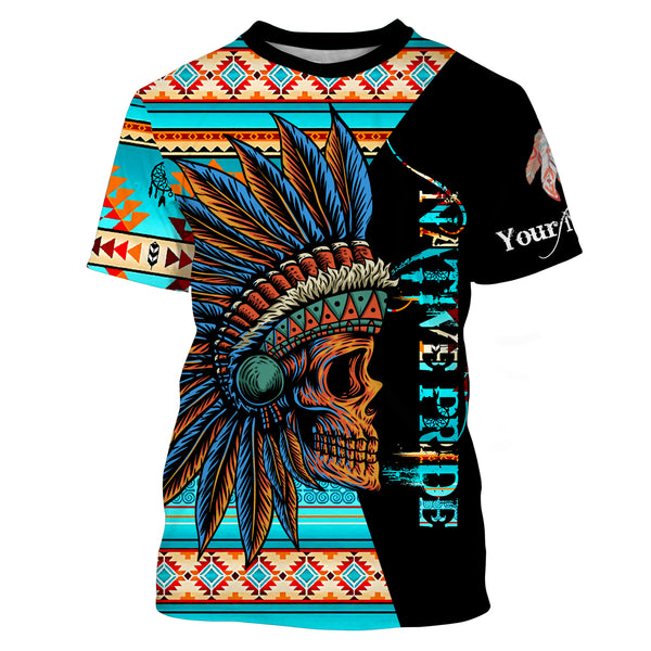 Custom Skull Native American Pattern 3D Shirt - Indigenous Americans Culture Clothing Personalized Gifts - IPHW1743