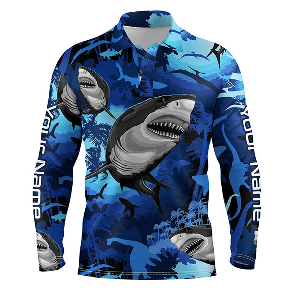 Shark men polo Shirts, Shark Fishing Custom All over polo shirt for men IPHW3713