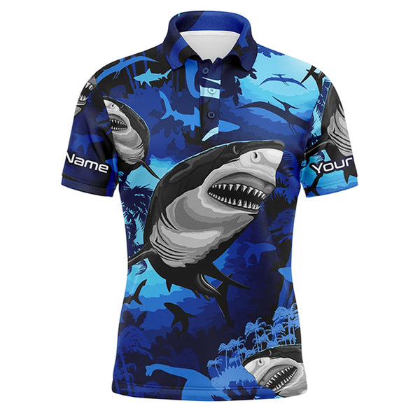 Shark men polo Shirts, Shark Fishing Custom All over polo shirt for men IPHW3713