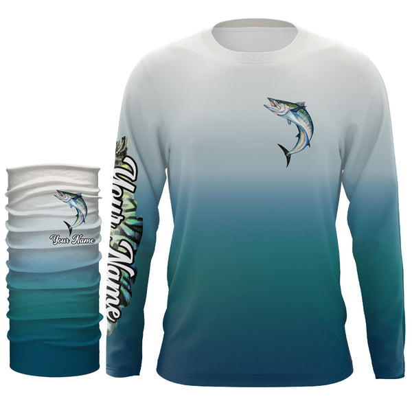King Mackerel ( Kingfish) fishing Custom Name fishing jersey, deep sea fishing tournament shirts NQS3959