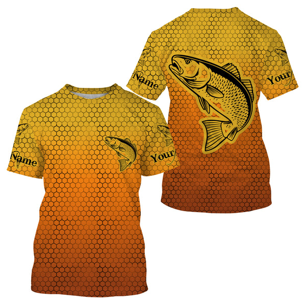 Redfish Puppy Drum Custom Long Sleeve performance Fishing Shirts, Redfish Fishing jerseys  IPHW3024
