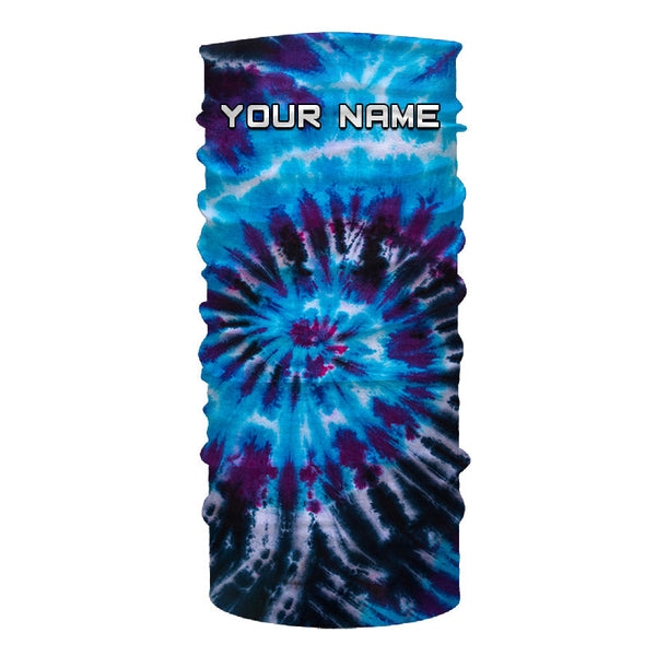 Blue black Tie Dye Custom printed Shirt, Performance long sleeve UV protection Fishing shirt FSD3364