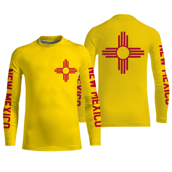New Mexico Zia symbol custom UV protection Shirt, New Mexico flag Tee shirt Long sleeve for Men Women FSD3593