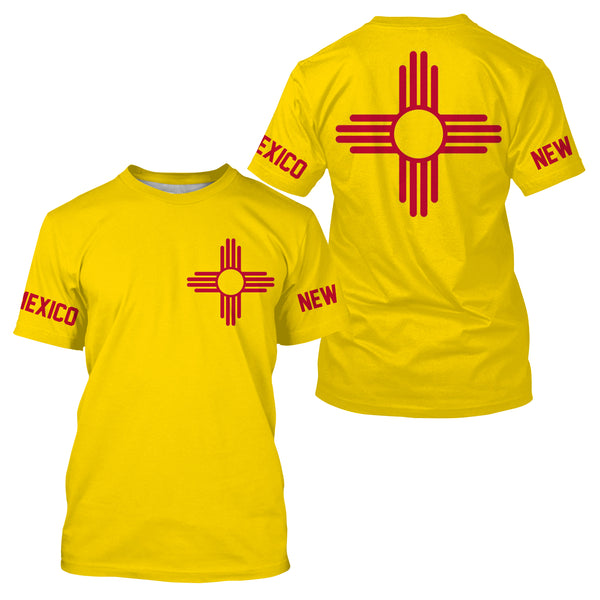 New Mexico Zia symbol custom UV protection Shirt, New Mexico flag Tee shirt Long sleeve for Men Women FSD3593