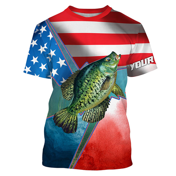 American Crappie Fishing UPF 30+ Men’s Long Sleeve Fishing Shirt, Fisherman costume TTS0694