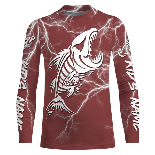 Personalized Fish Reaper Skull Fishing Jerseys,  Fishing UV Protection Shirts TTS0107