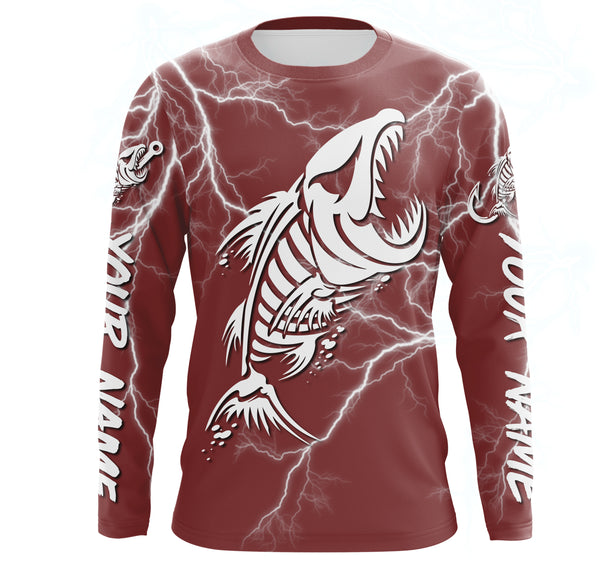 Personalized Fish Reaper Skull Fishing Jerseys,  Fishing UV Protection Shirts TTS0107