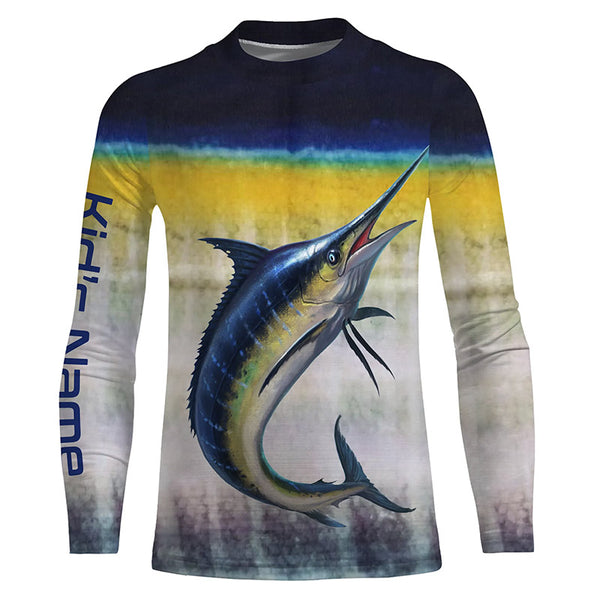Marlin Fishing Custom Long Sleeve performance Fishing Shirts Fishing jerseys TTS0519