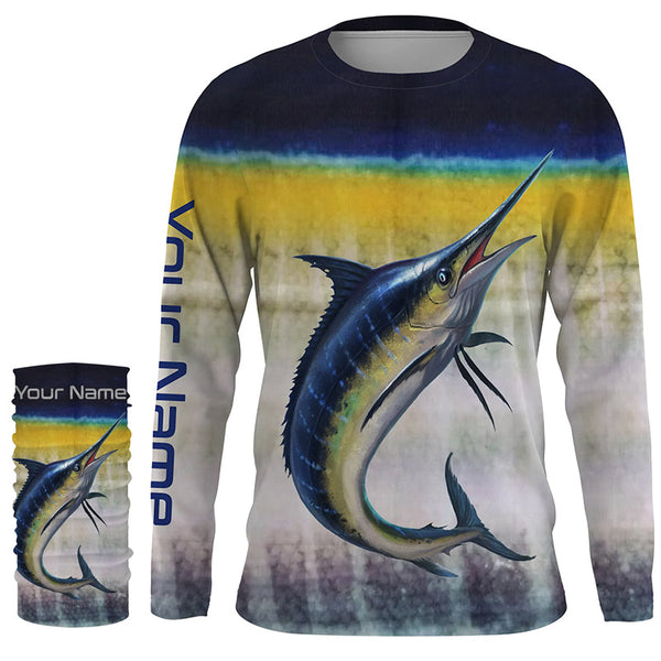 Marlin Fishing Custom Long Sleeve performance Fishing Shirts Fishing jerseys TTS0519