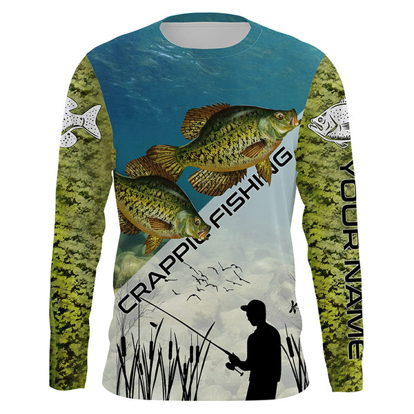 Personalized Crappie Fishing Long Sleeve Fishing tournament shirts  TTS0567