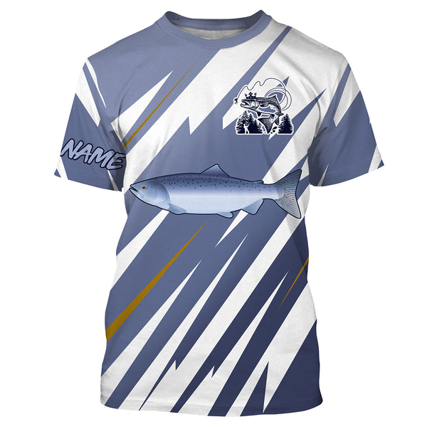 Customized Chinook Salmon fishing shirts, long sleeve performance fishing shirts TTS0104