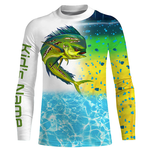 Mahi Mahi Fishing Custom Name Sun Protection Long Sleeve Fishing Shirts TTS0788