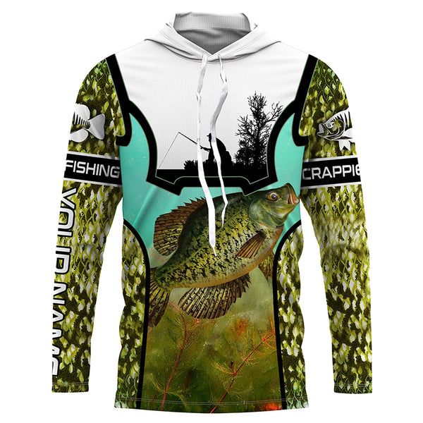 Customized Crappie fishing shirts UPF 30+ Long Sleeve Performance Shirt TTS0515