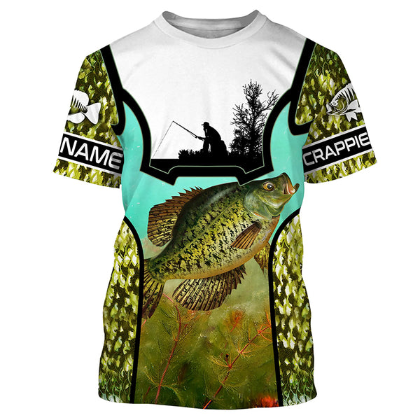 Customized Crappie fishing shirts UPF 30+ Long Sleeve Performance Shirt TTS0515