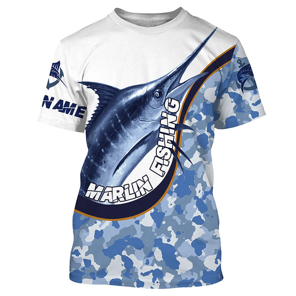 Marlin Fishing Custom Long Sleeve performance Fishing Shirts, Marlin fishing costume TTS0533
