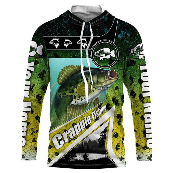 Crappie Fishing scale fish Custom Long sleeve Fishing Shirts, Crappie Fishing jerseys TTS0557