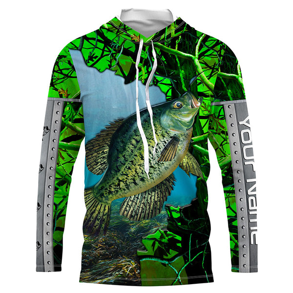 Crappie Fishing Custom name Long Sleeve tournament Fishing jerseys Shirts  TTS0717