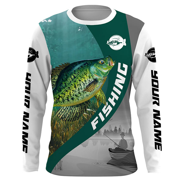 Men's Crappie Fishing UPF 30+ Long Sleeve Performance Shirt TTS0594