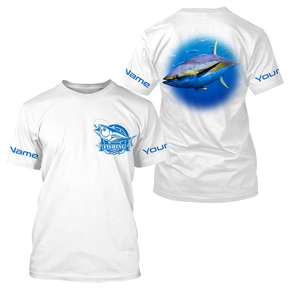 Yellowfin Tuna Long Sleeve Fishing Shirt for Men, UPF Performance Clothing TTS0604