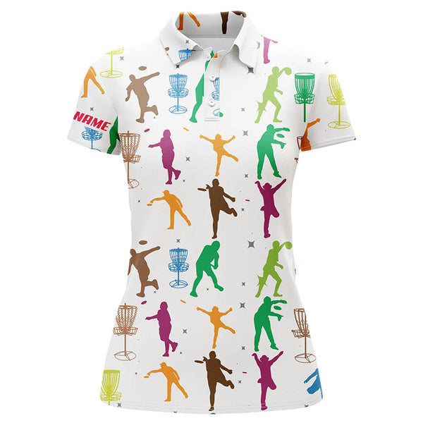 Colorful Disc Golfers Seamless Womens Disc Golf Polos Custom Women Disc Golf Tops Golf Gifts LDT1346