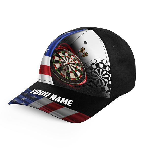 American Flag Darts Hat Custom Patriotic Darts Cap For Dart Lovers 4th July Darts Gift LDT1290