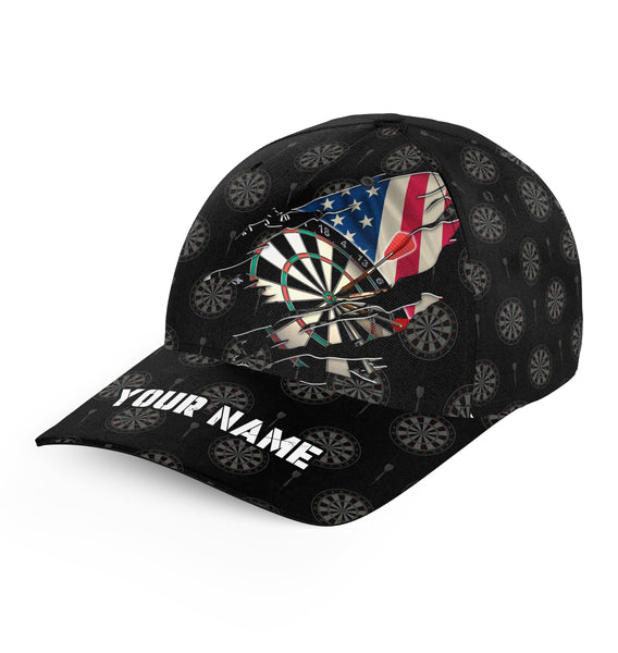 Personalized American Flag Baseball Darts Hat Patriotic Darts Cap For Dart Team 4th Of July Darts Gifts LDT1293