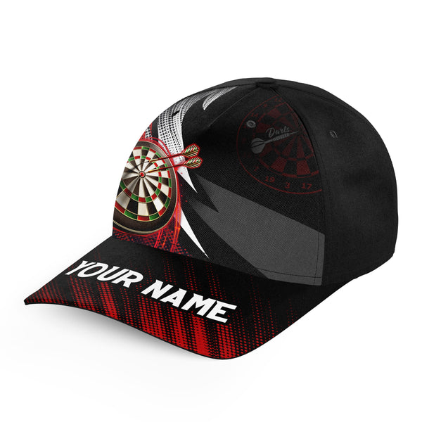 Personalized Red Black Baseball Darts Hat Custom Cool Darts Cap For Dart Team Darts Gifts LDT1281