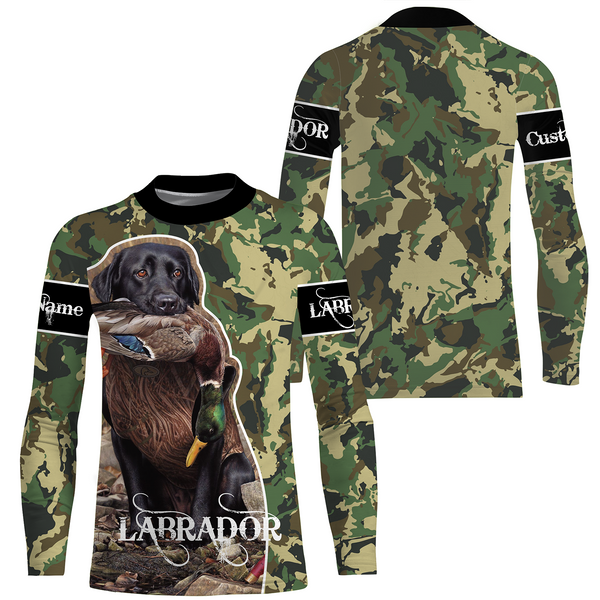 Labrador Dog Hunting 3D Shirt Hoodie For Kid Adult| Custom Black Lab Hunting Pheasant Shirt| JTSD360