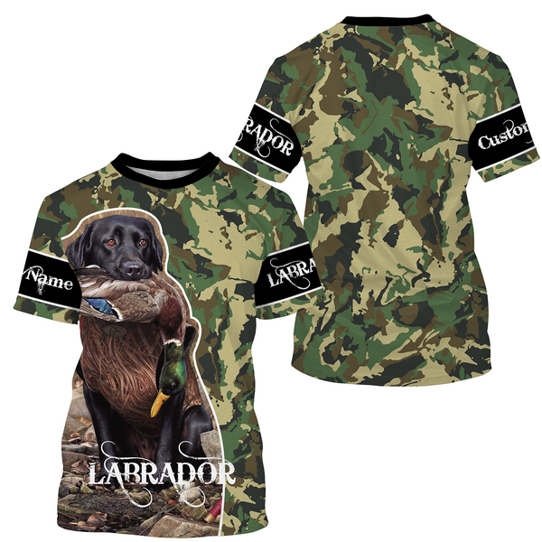 Labrador Dog Hunting 3D Shirt Hoodie For Kid Adult| Custom Black Lab Hunting Pheasant Shirt| JTSD360