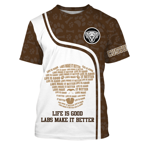 Labrador Retriever Dog 3D All Over Print T-shirt Long Sleeve Hoodie| Custom Lab Shirt for Labrador Lover| JTSD228