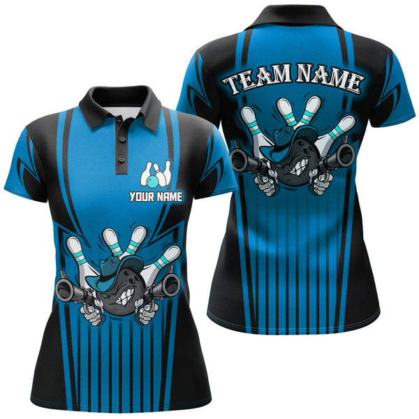 Custom Bowling Shirt for Women Bowling Jersey Bowling Team League Polo Shirt QZT44