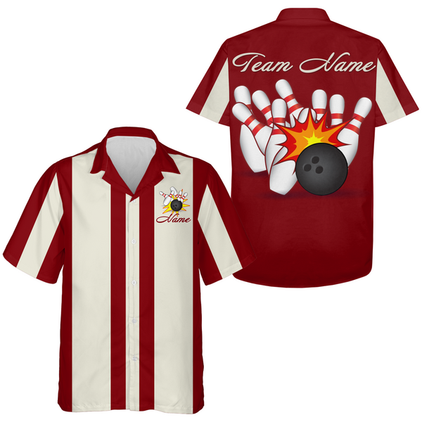 Personalized Bowling Jersey Bowling Team Jersey Bowling Hawaii Shirt Unisex QZT214