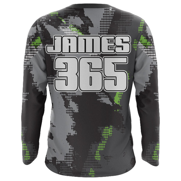 Motocross Racing Jersey Grey Green Upf30+ Dirt Bike Off-Road Shirt Men Kid Motorcycle XM182