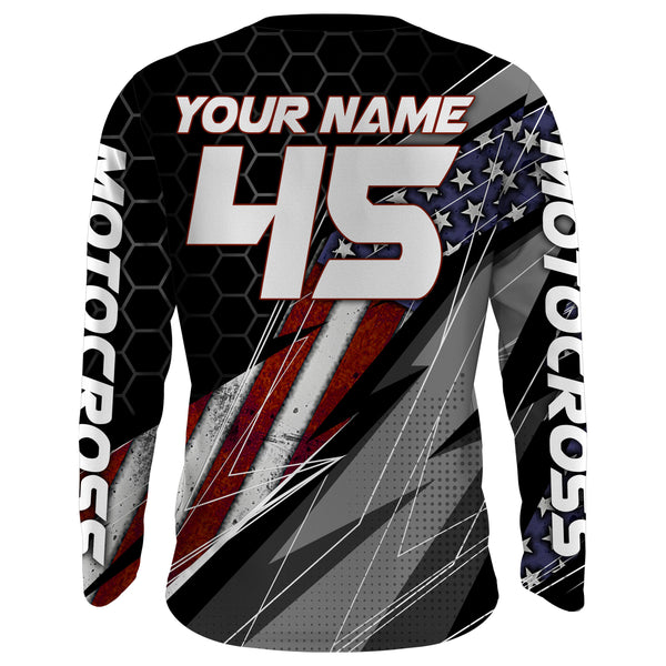 Custom Motocross Jersey American Kid&Adult UPF30+ Dirt Bike Racing Off-road Motorcycle Shirt| XM105