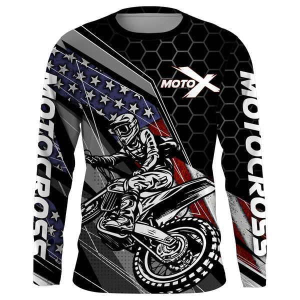 Custom Motocross Jersey American Kid&Adult UPF30+ Dirt Bike Racing Off-road Motorcycle Shirt| XM105