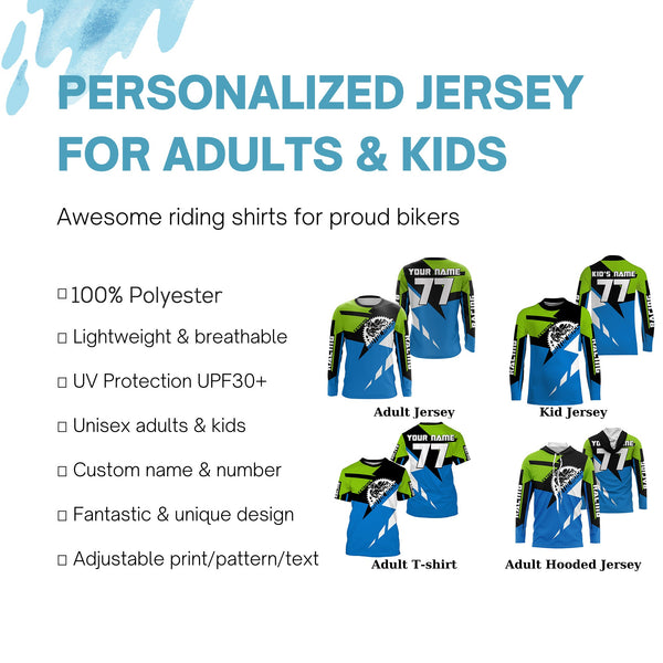 Extreme Motocross jersey custom number men women kids dirt bike racing off-road motorcycle riders NMS1006