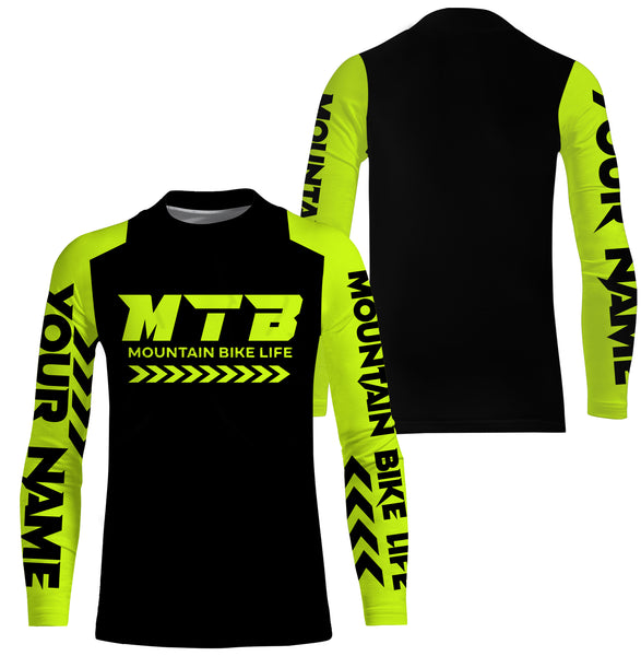 Cycling Shirt Mountain Bike Jersey, MTB Off-road Bicycling Racing Custom Shirt UV Protection UPF 30+| JTS470