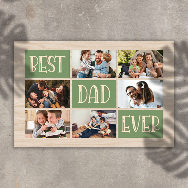 Best Dad Ever Custom Collage Photo| Father's Day Gift for Dad, Gift for Father, Dad Birthday| JC901