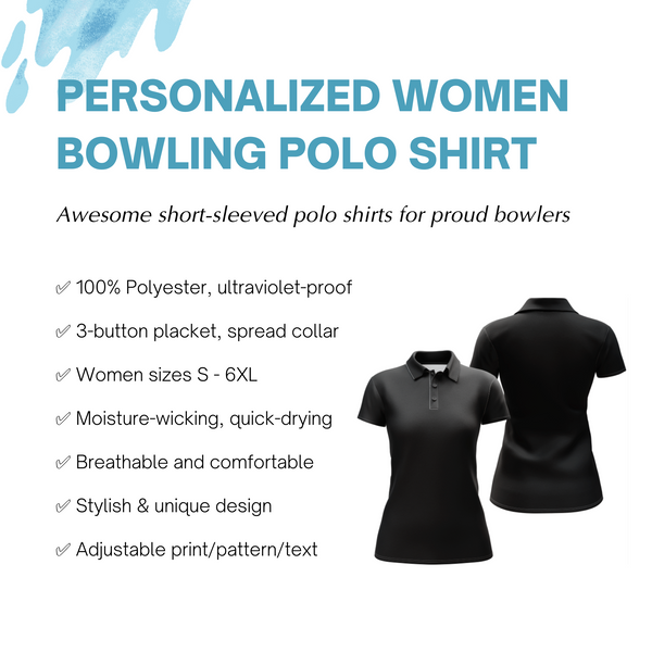 Orange Bowling Polo Shirt for Women Custom Bowling Jersey With Name Ladies Bowling Team Shirt BDT75