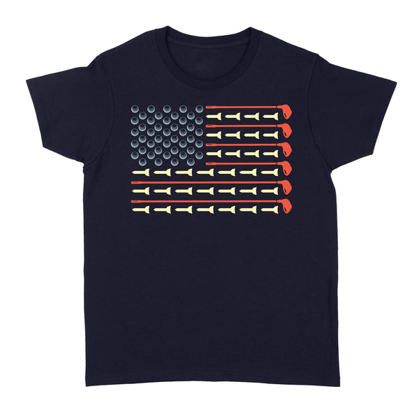 Golf Ball vintage American flag Golf Club, gifts for golf lovers D06 NQS3313 Golf Women's T-shirt