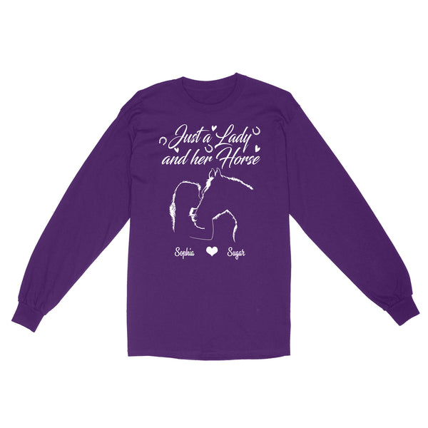 Personalized Gift For Horse Lover, Girl Love Horse Shirt For Women D02 NQS3156 Long Sleeve