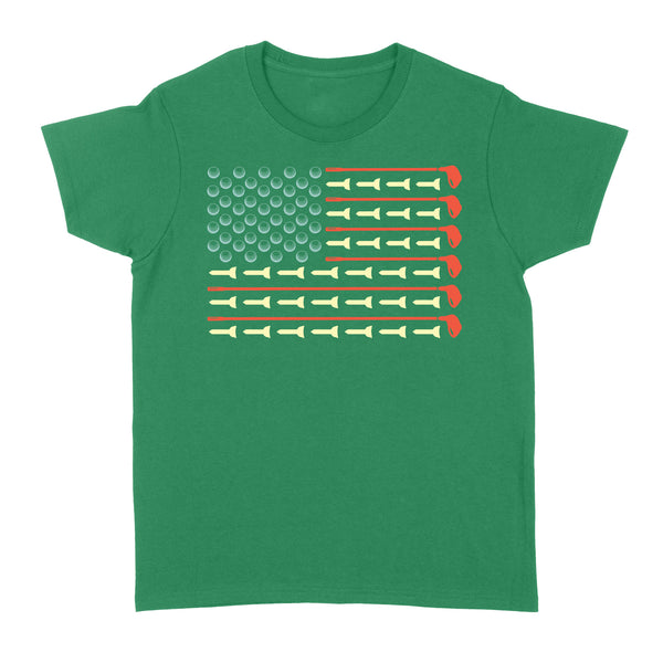 Golf Ball vintage American flag Golf Club, gifts for golf lovers D06 NQS3313 Golf Women's T-shirt