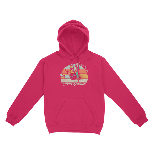 Custom Bowling Retro Shirt, Personalized Bowling Name Hoodie