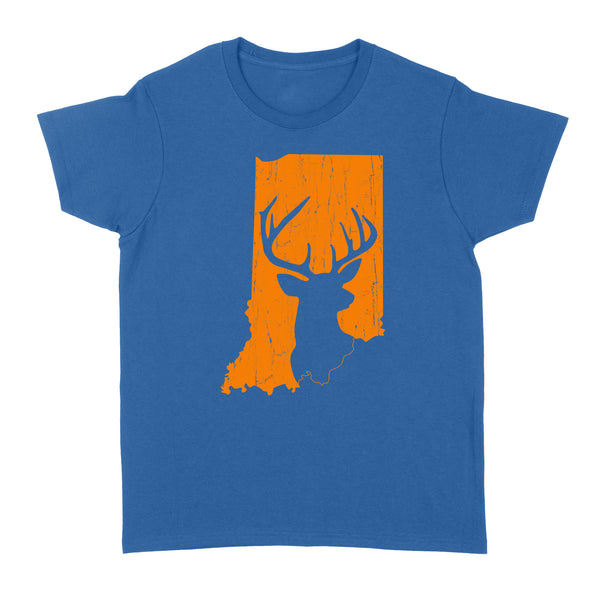 Bucks of Indiana deer hunting hunter orange, Indiana hunting, deer hunting shirt D03 NQS2920 Standard Women's T-shirt