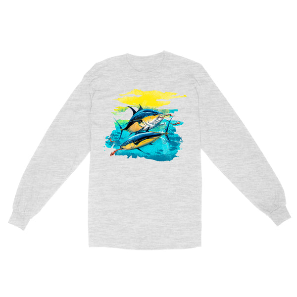 Yellowfin Tuna Saltwater Long Sleeve Fishing Shirt, Tuna Fishing Charter Fishing Team Shirt IPHW3877