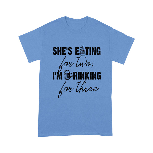 New Dad T-shirt| She's Eating for Two I'm Drinking for Three| Expecting Father, Dad to Be, Pregnancy Reveal| NTS34 Myfihu