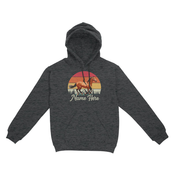 Custom Photo and name Horse retro Shirt, Horse Riding Shirt, Gift for Horse Lover D03 NQS3244 Hoodie